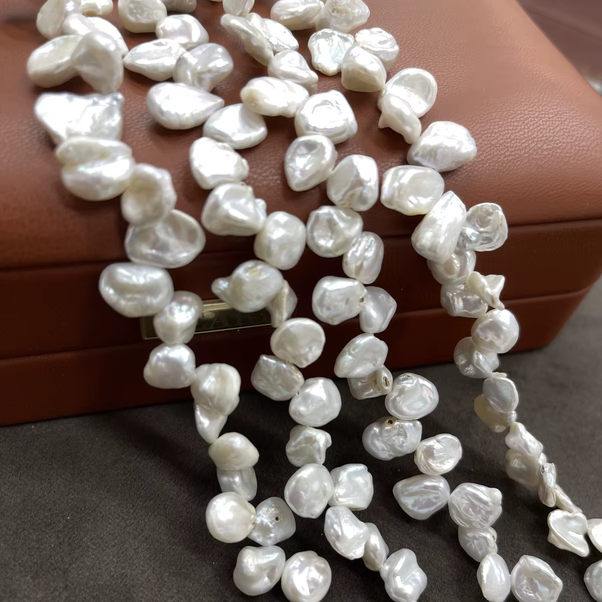 Perle naturelle d'eau douce en forme de pétale pour la fabrication de bijoux, collier, bracelet, accessoire à pompon, DIY