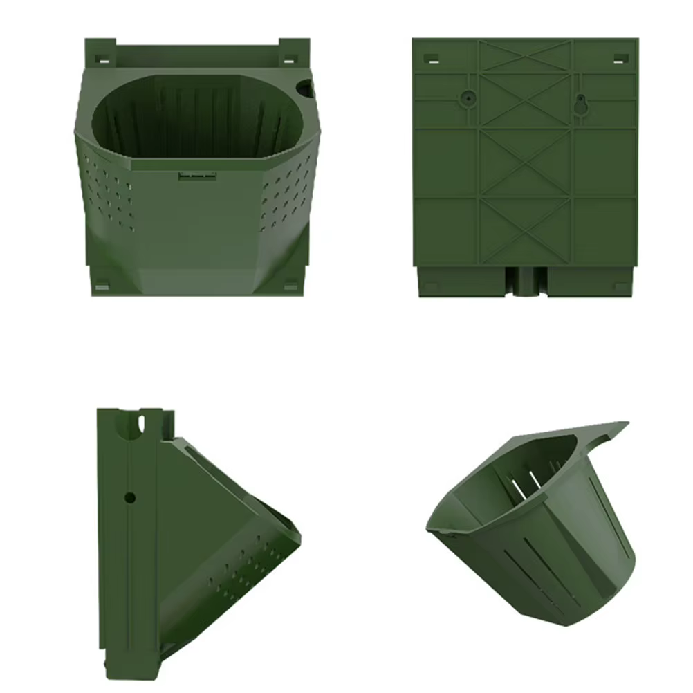 1 pot de jardinage vertical mural en PP avec trous de drainage