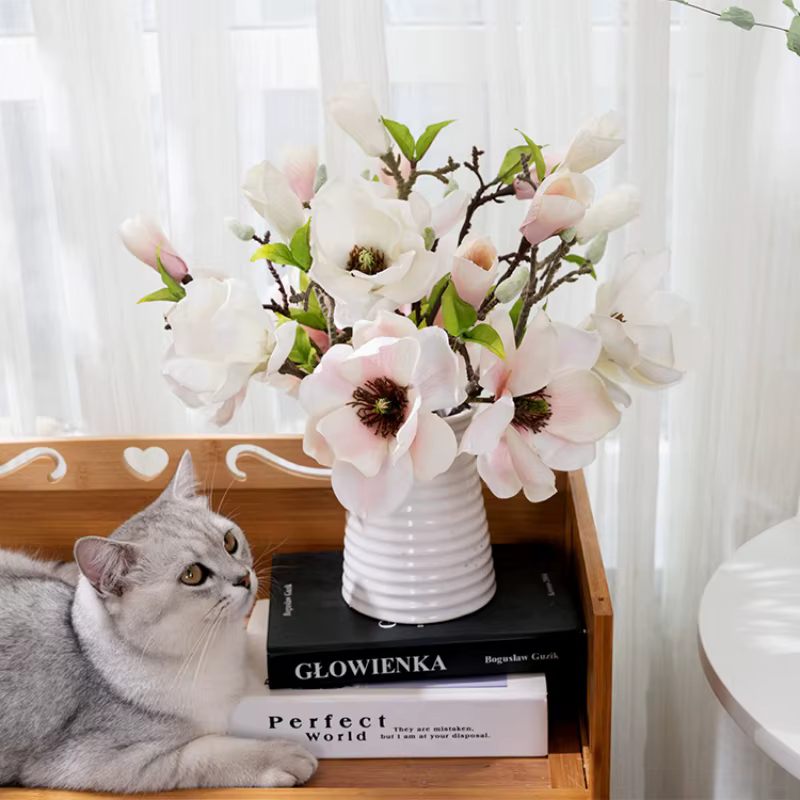 Magnolia Artificiel, Décoration de Table de Mariage