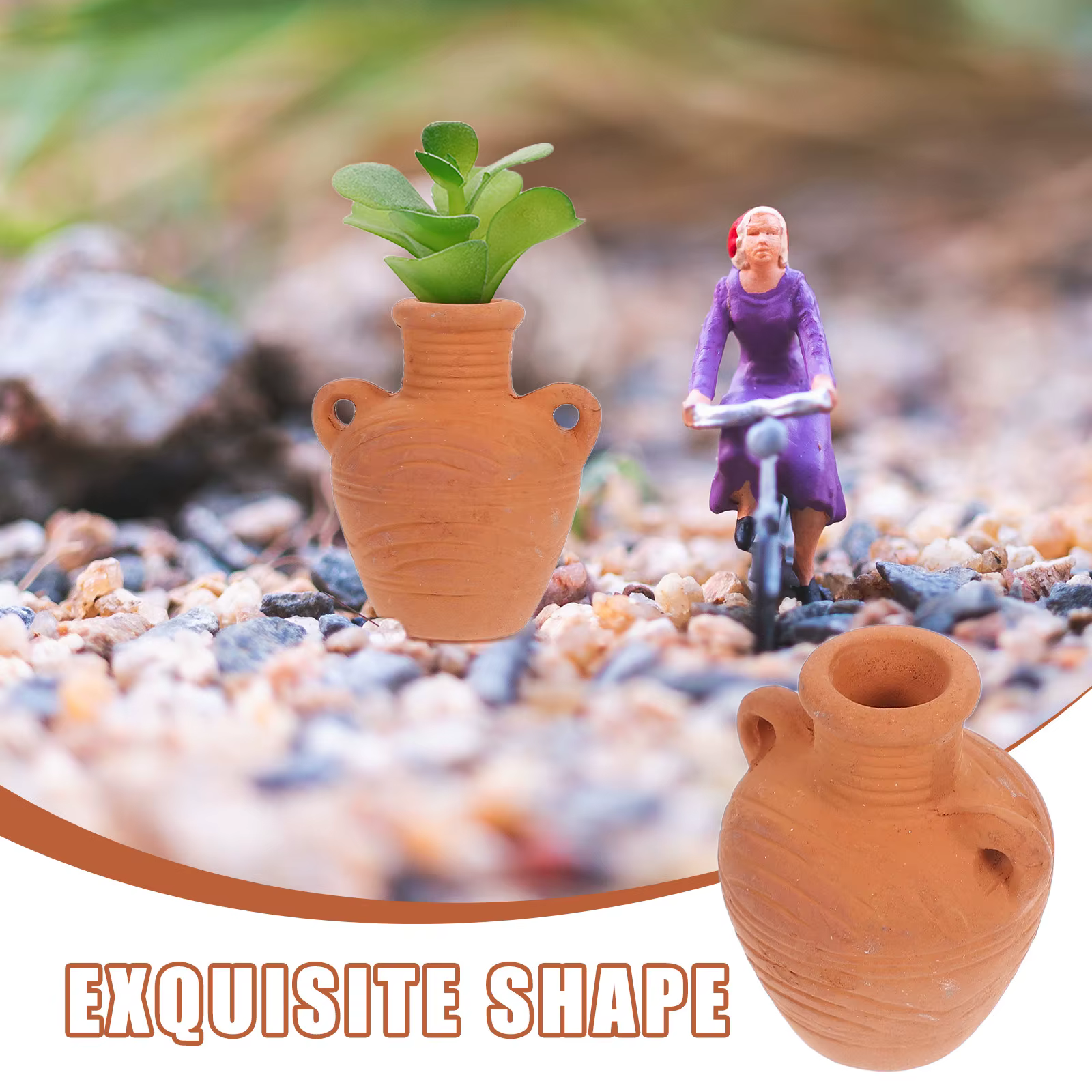 Mini pot de fleurs en terre cuite au design vintage