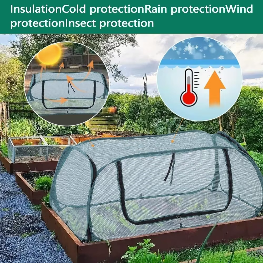 Couverture de protection pour plantes en maille PVC transparente