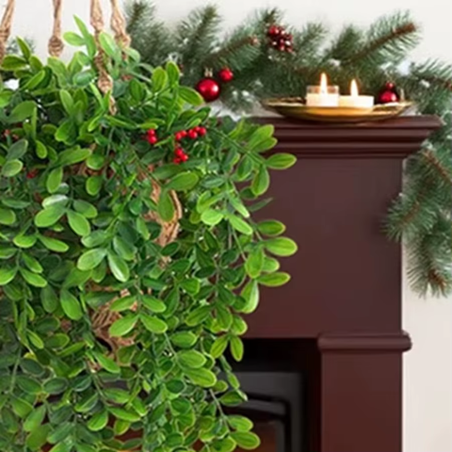 5Pcs Artificielle Ivy Plantes Feuilles De Mariage En Plein Air Noël Salon Maison Chambre Décor UV Protection Balcon Jardin Arche Accessoires