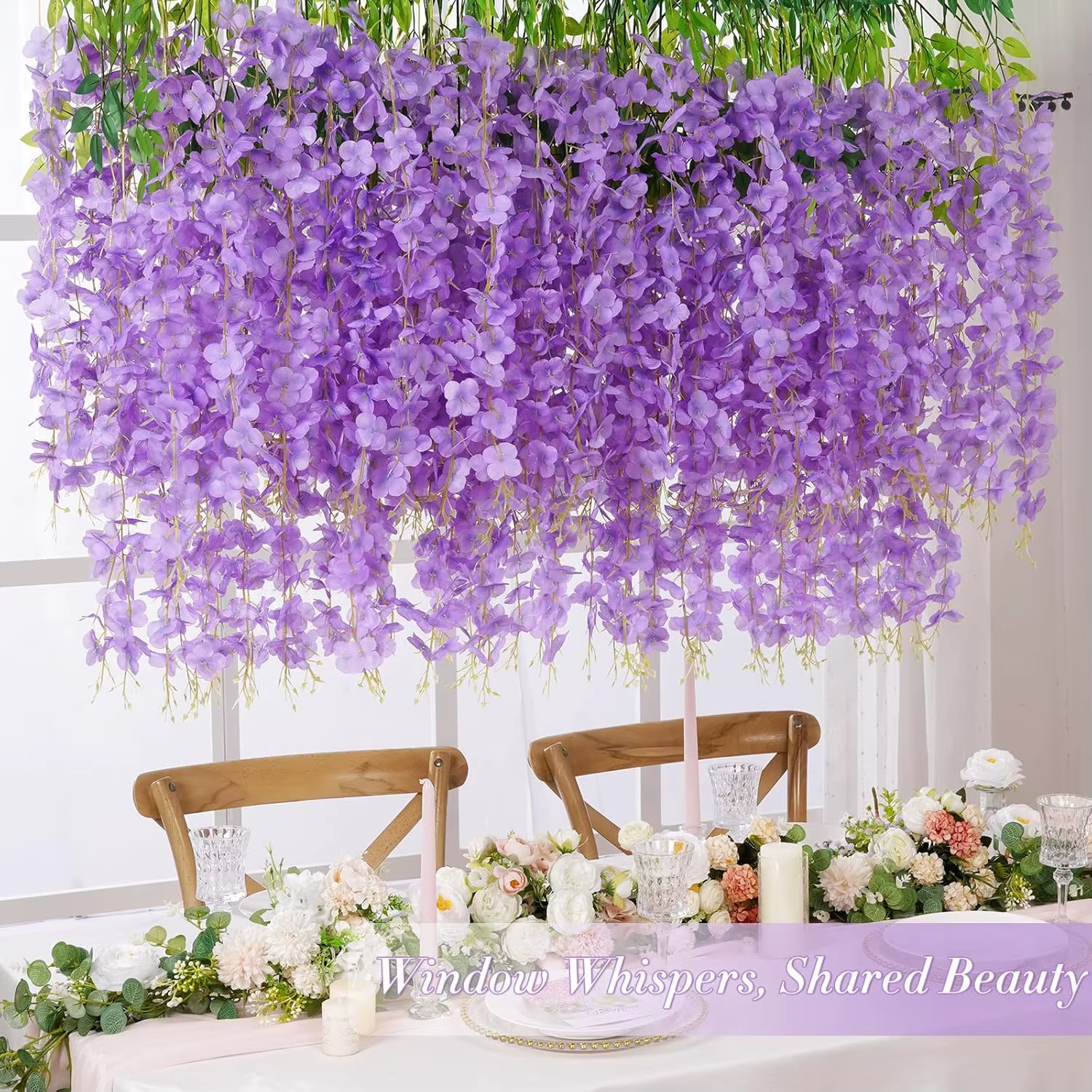 10/20/30 pièces glycine fleur artificielle vigne 60cm suspendus fausses fleurs guirlande pour fête de mariage maison