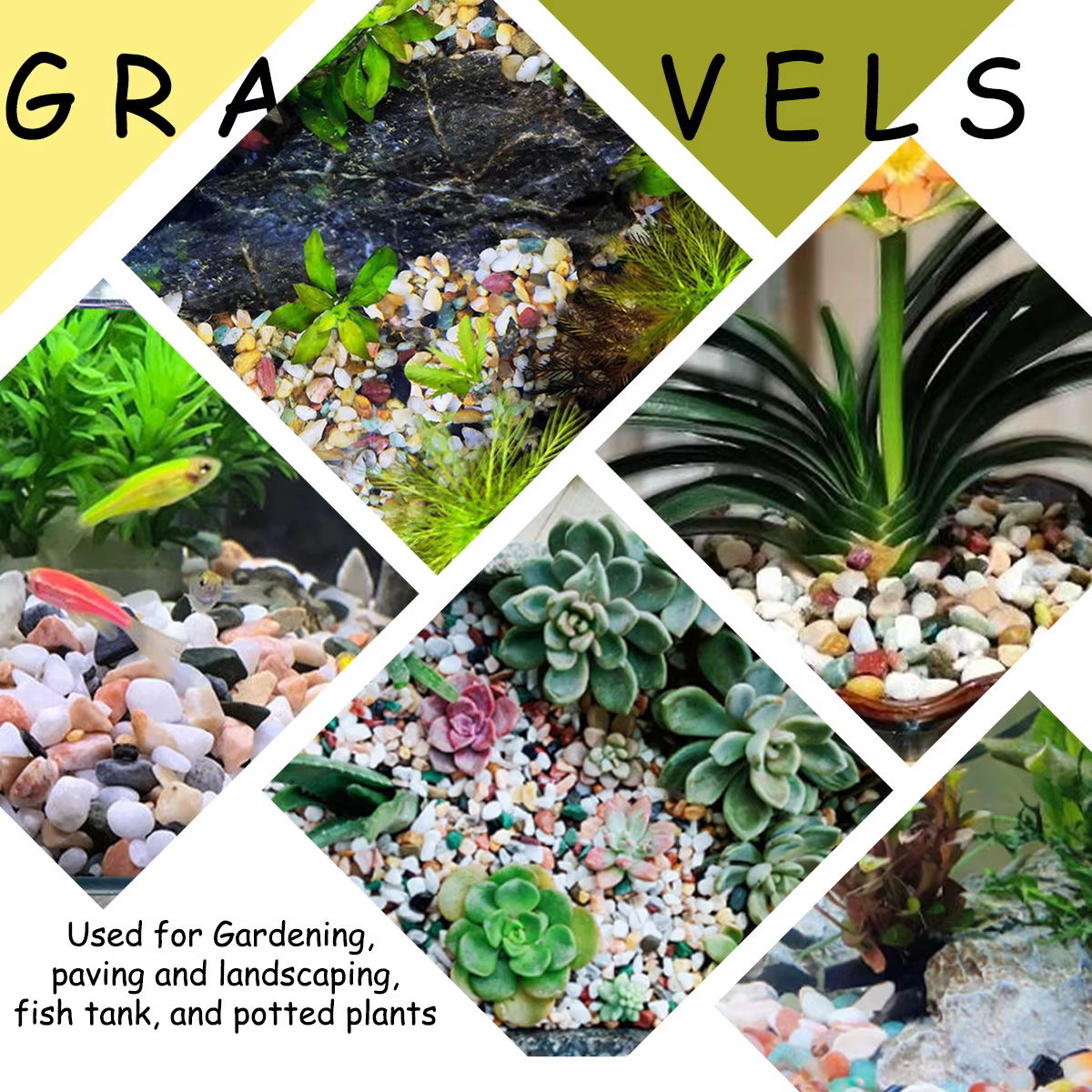 100 g/sac pierres naturelles graviers cristaux d'agate