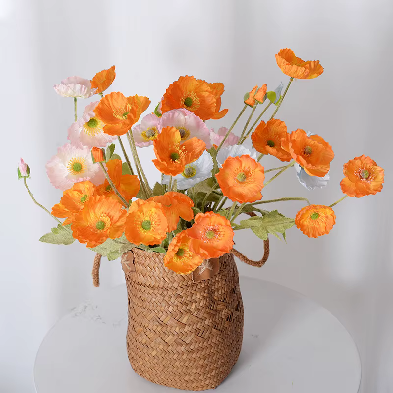 Bouquet de fleurs de coquelicot artificielles