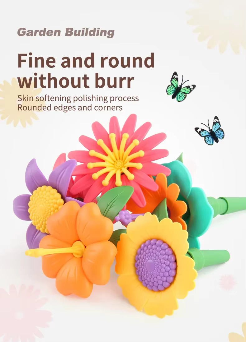 Blocs de construction DIY Jardin de fleurs