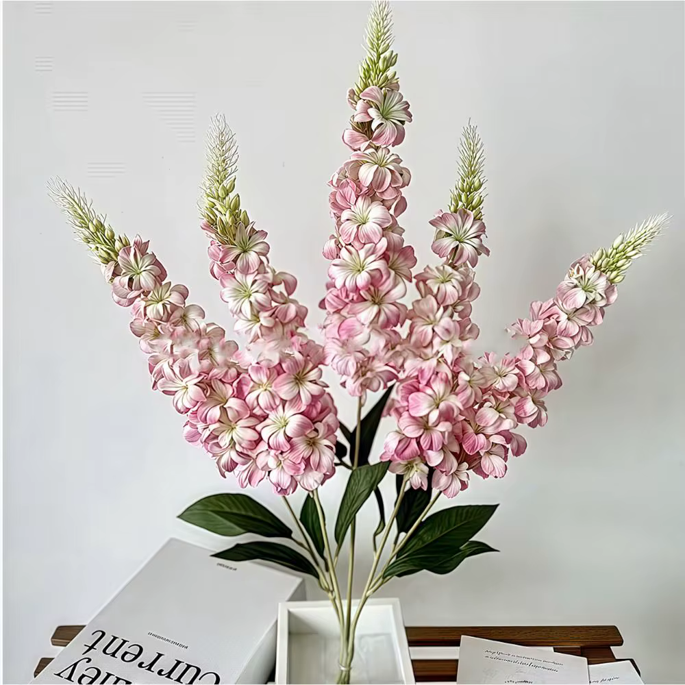 5 tiges de fleurs artificielles de jacinthe