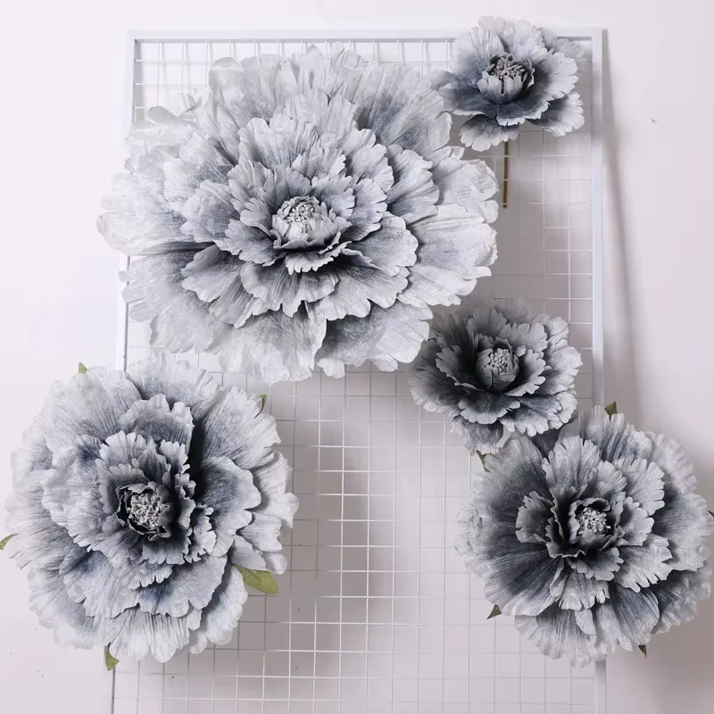 Grande fleur de pivoine géante artificielle en velours