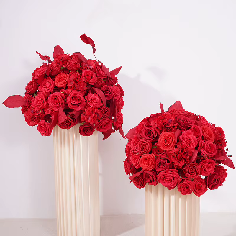 Boule de fleur de baies de Rose rouge