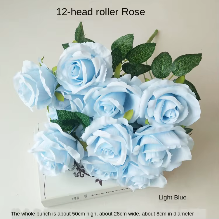 Roses artificielles série bleue