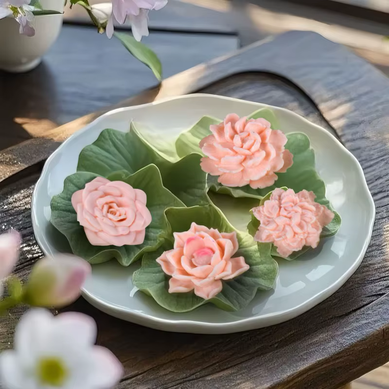 Moule 3D en Silicone pour bougie de fleur de jasmin et de gardénia