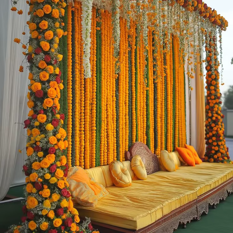 Guirlande de fleurs de souci pour décoration