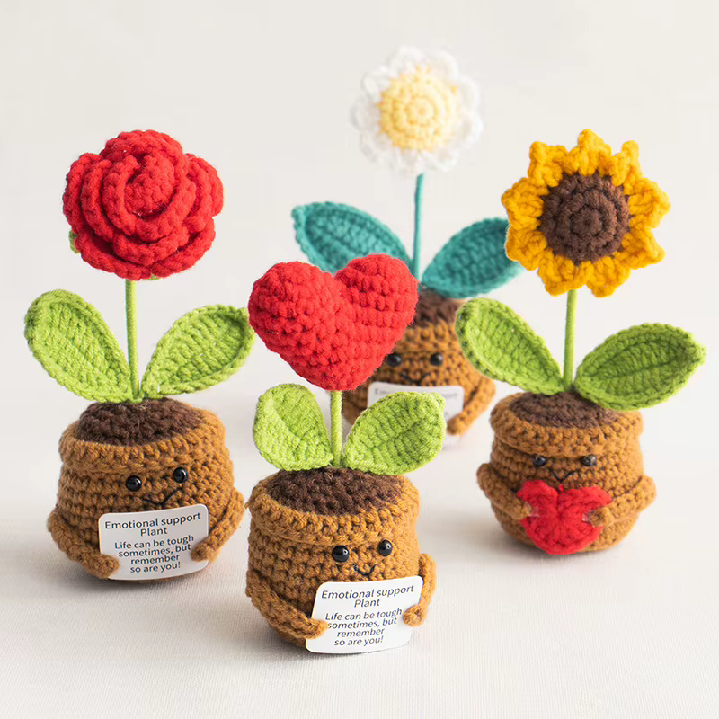Fleur au Crochet, support émotionnel positif et amusant