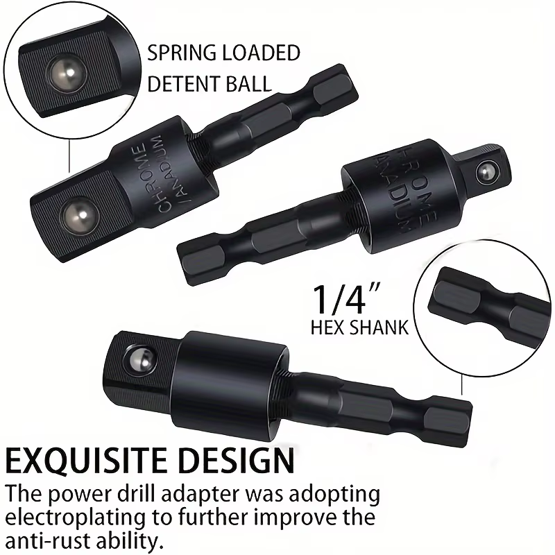 Le kit d'accessoires pour perceuse à angle droit comprend un adaptateur de douille, un adaptateur de perceuse d'angle à tige hexagonale, une foret oblique et une tête de lot