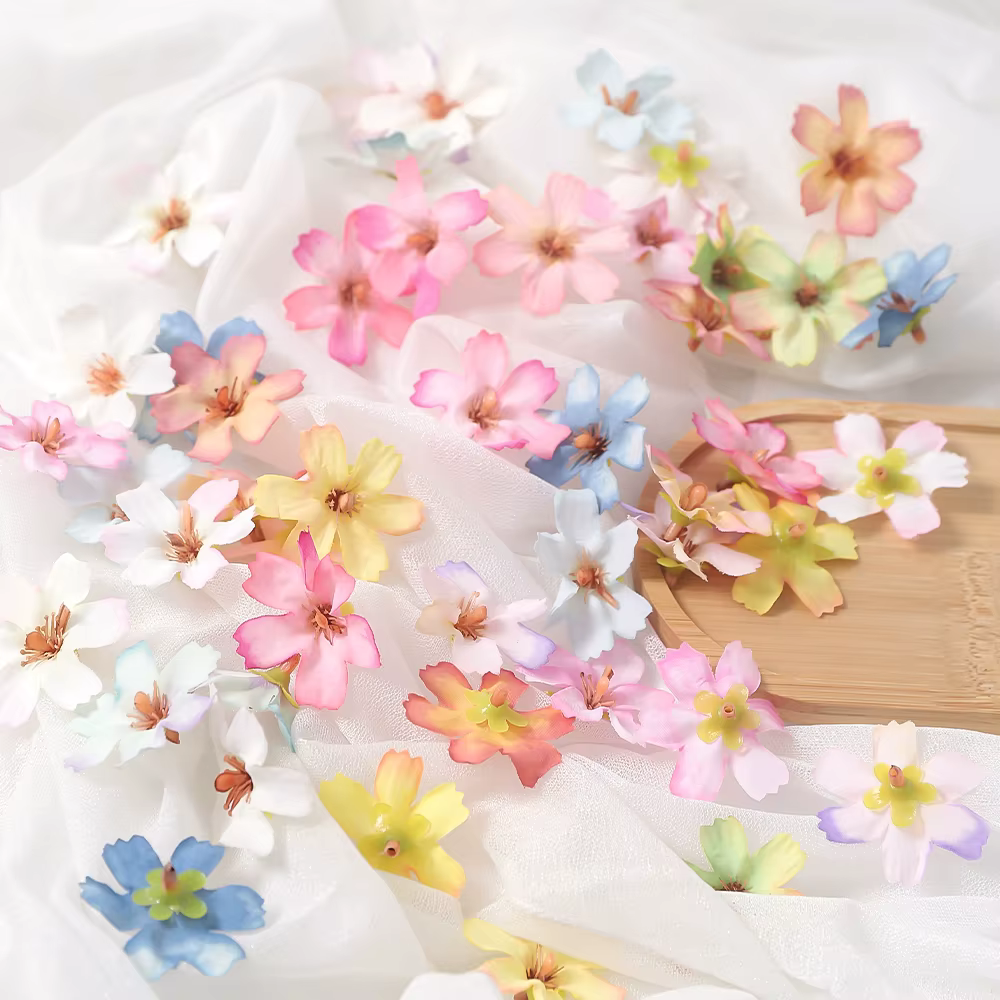 Tête de fleur artificielle à Six feuilles