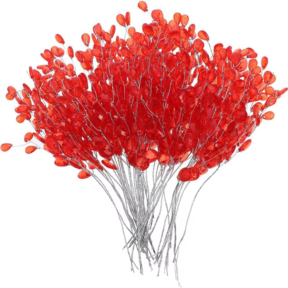 5/10pcs Fleur Artificielle Acrylique Gouttelette D'eau À La Main De Noël Halloween Chambre Décor Mariage Mariée Bouquet En Épingle À Cheveux BRICOLAGE Cadeaux