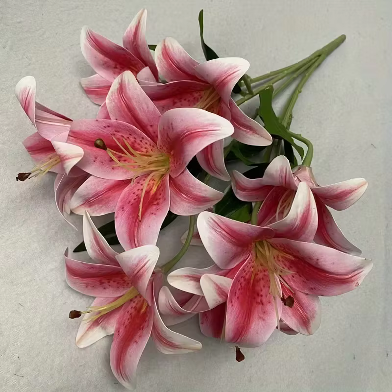 Branche de fleur artificielle de grande taille à 9 têtes