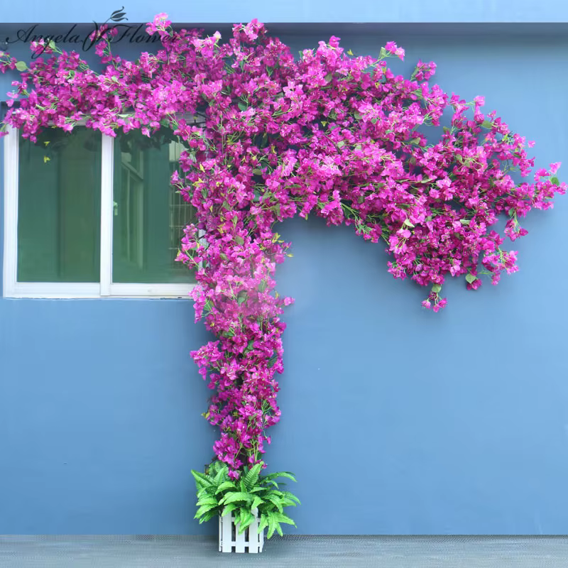 Fleur Artificielle DIY Arbre Vigne Bougainvillier Mur Floral