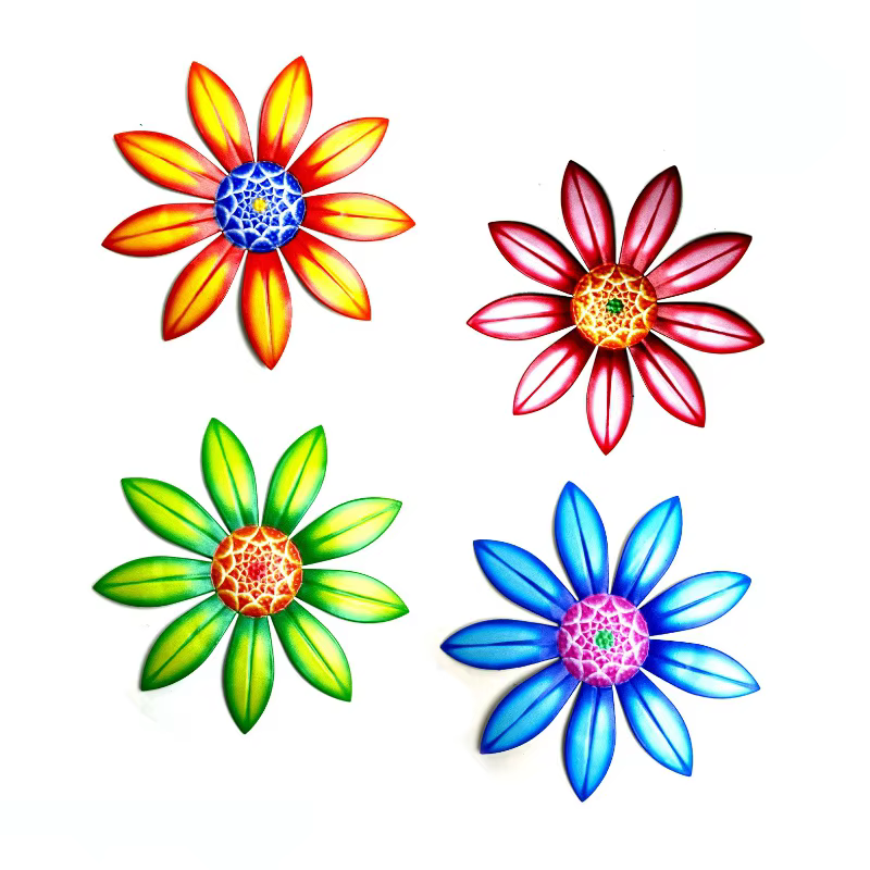 Décoration murale de fleurs en métal