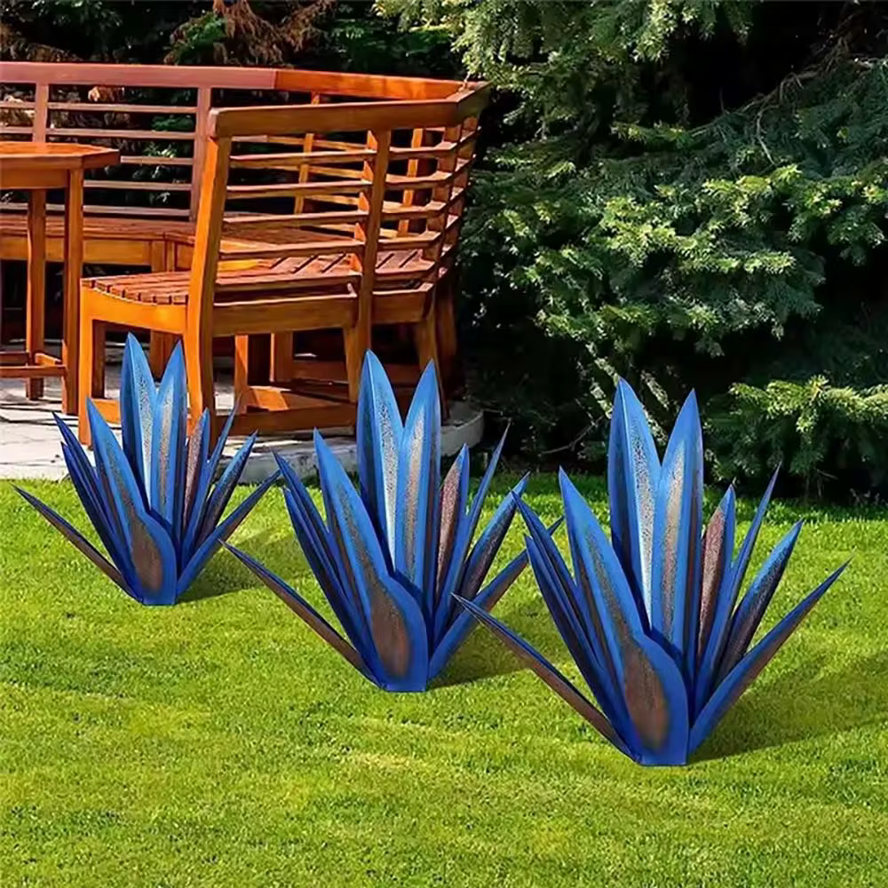 Sculpture paysagère en métal Agave Artificielle Tequila