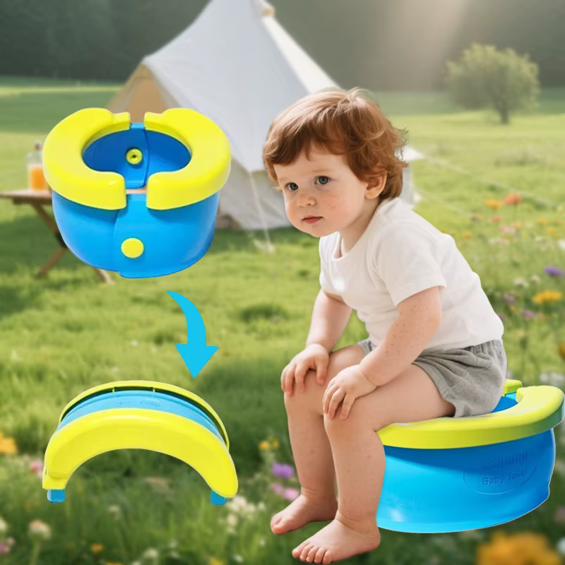 Siège d'entraînement de pot pliable pour enfants, siège de toilette facile à nettoyer, cadeau d'anniversaire pour garçons et filles, pot de voyage Portable pour bébé Camping