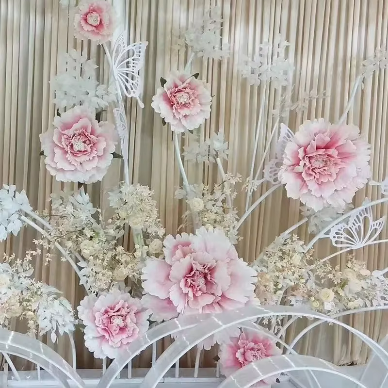 Grande fleur de pivoine géante artificielle en velours