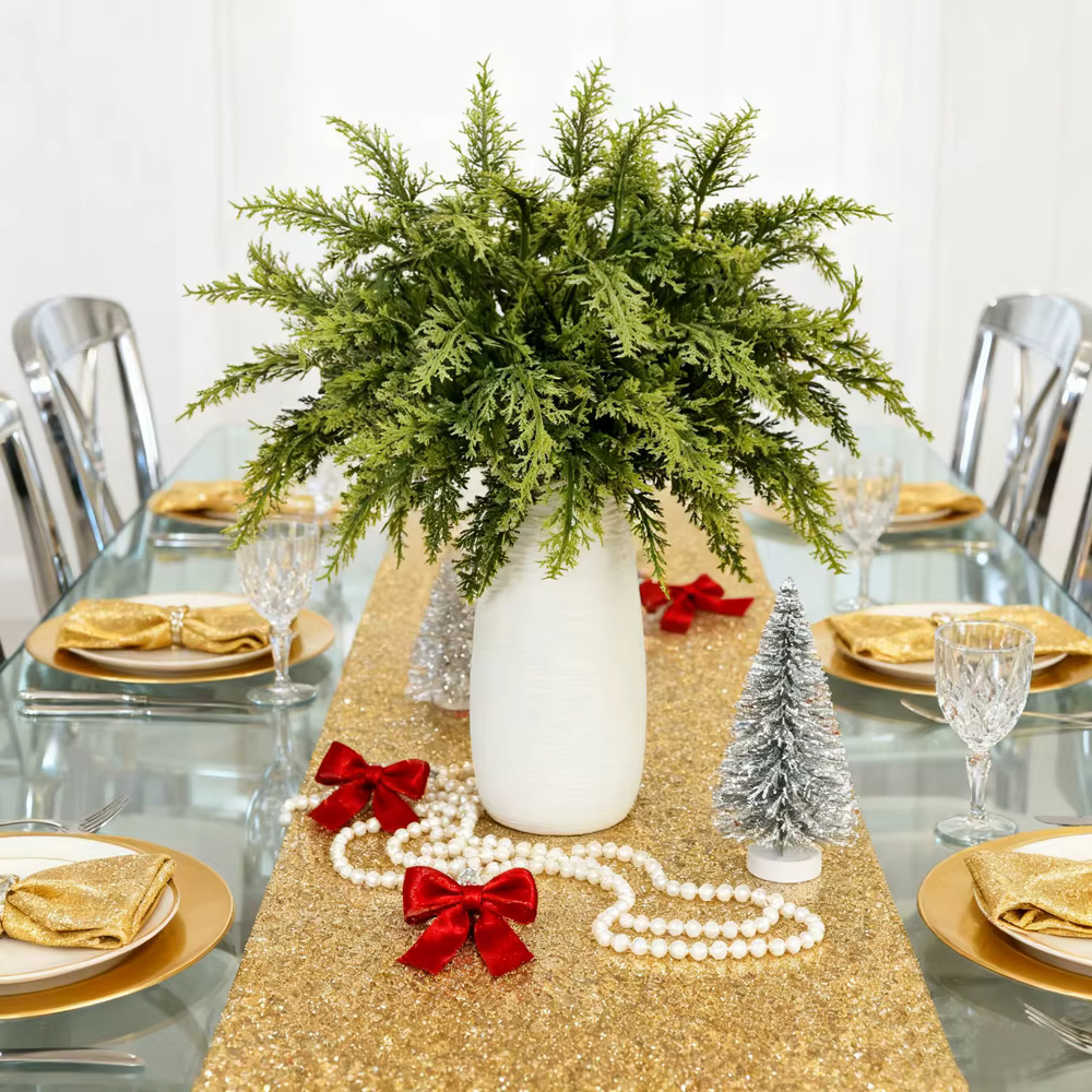 Plantes artificielles Cypress Feuilles Arbre De Noël Partie Maison Chambre Décoration De Table En Plein Air Jardin De Mariage Fleur Bricolage Boîte Cadeau