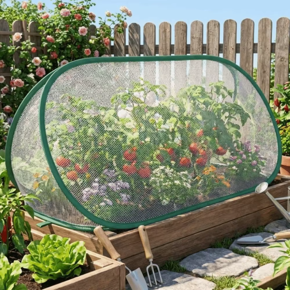 Filet de protection pliable pour plantes
