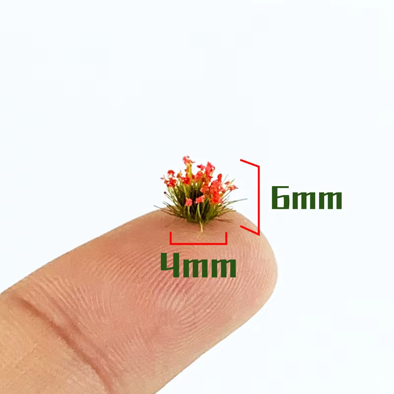 Modèle d'herbe à fleurs miniatures