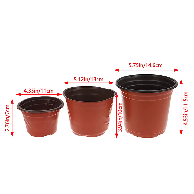 Pot de fleurs en plastique pour culture de plantes succulentes