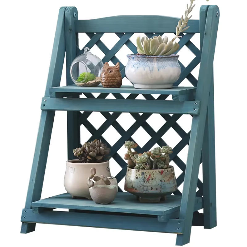 Support de plantes en bois Vintage