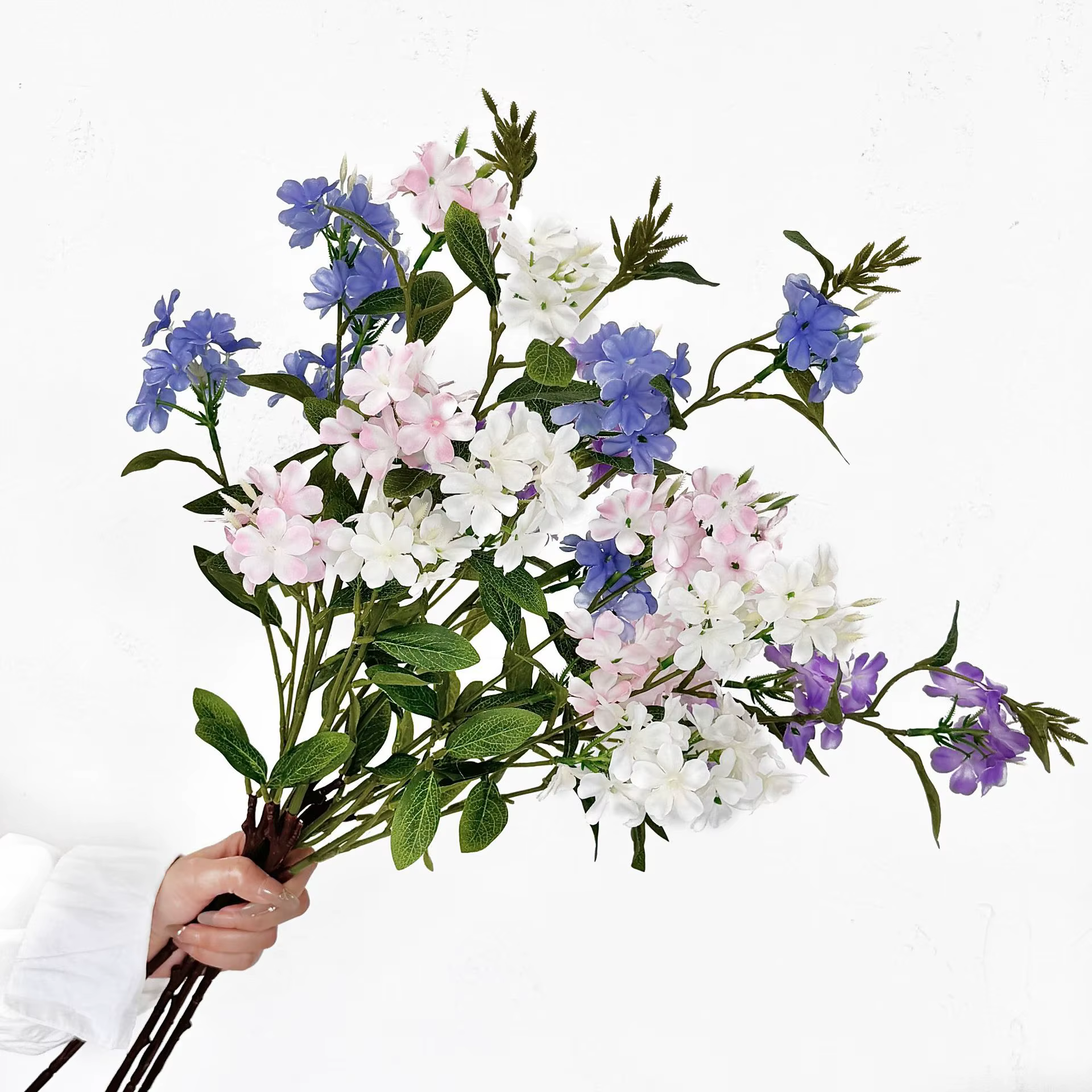 Bouquet de fleurs de lys de neige artificielles de 35 pouces