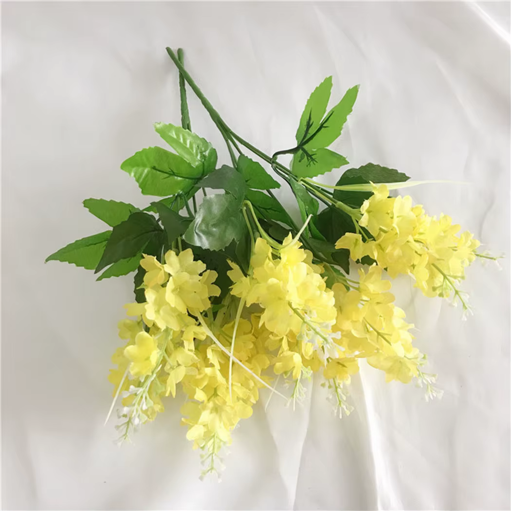 Fausses fleurs décoratives en jacinthe avec Branches pliables pour décorations de bureau