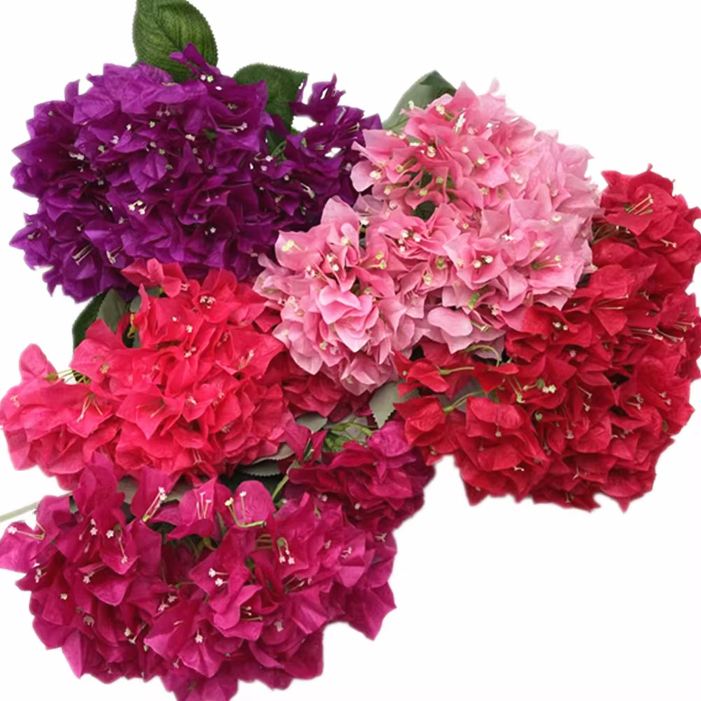 Bougainvillea artificielle Bouqut fleur 5 fourchettes