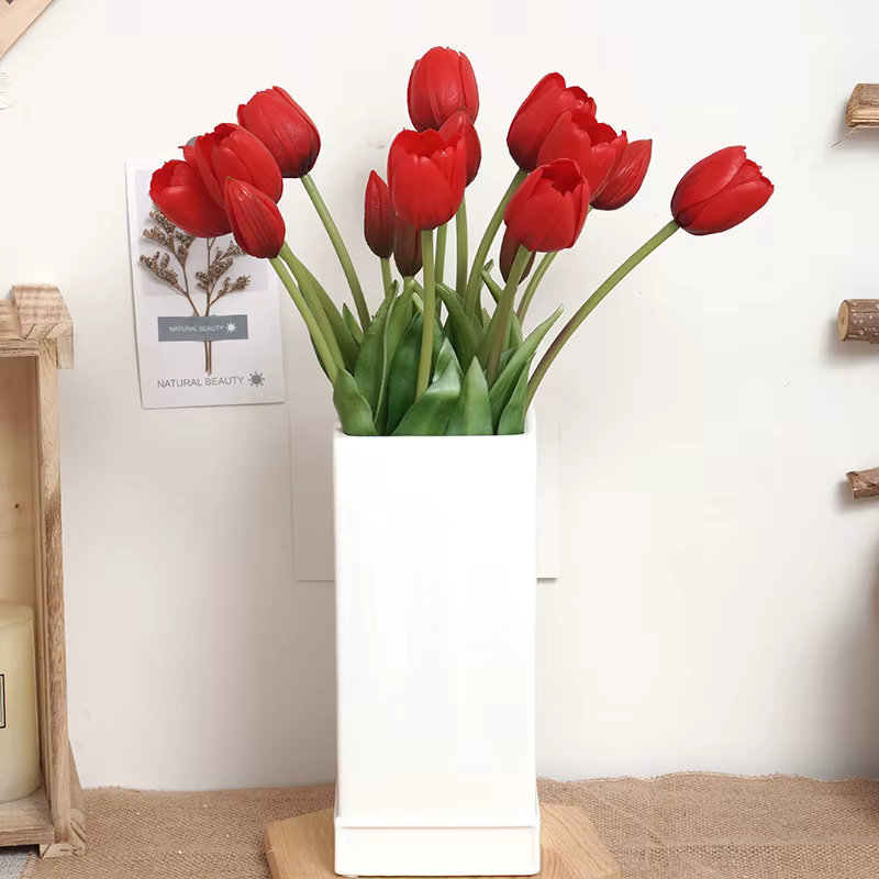Bouquet de tulipes à cinq têtes en Silicone