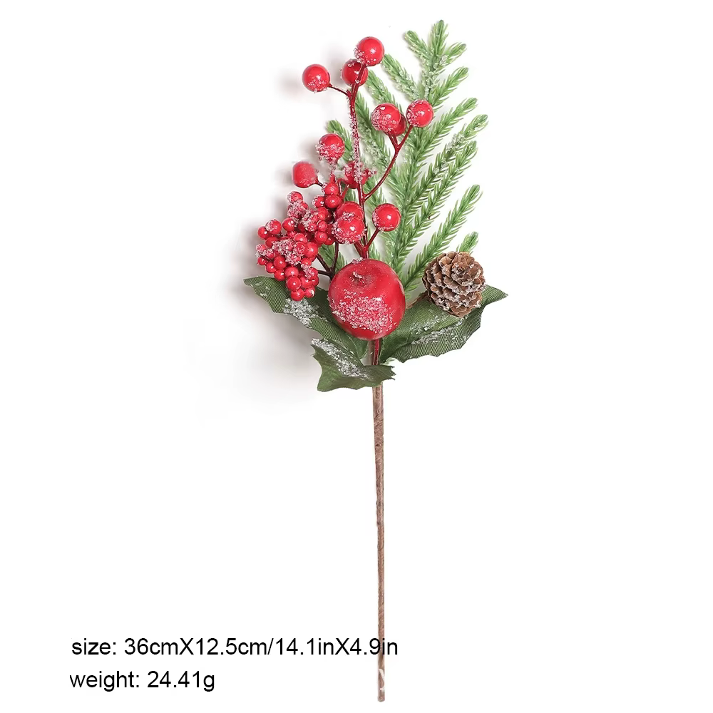Branche de baies rouges artificielles