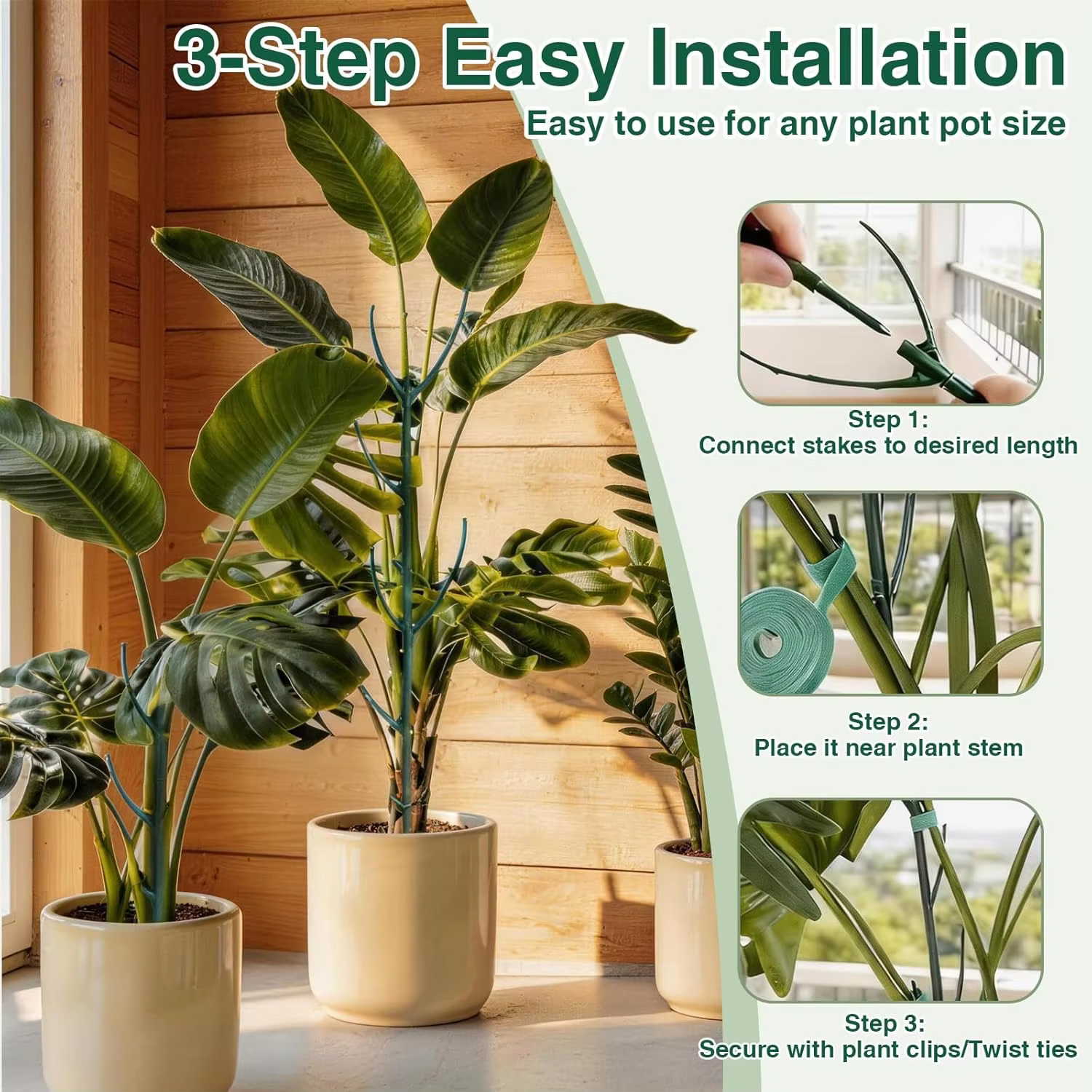 Supports de plantes empilables pour Monstera