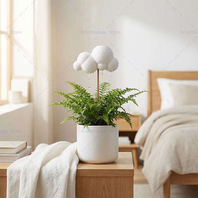 Jardinière d'arrosage en forme de nuage imprimée en 3D