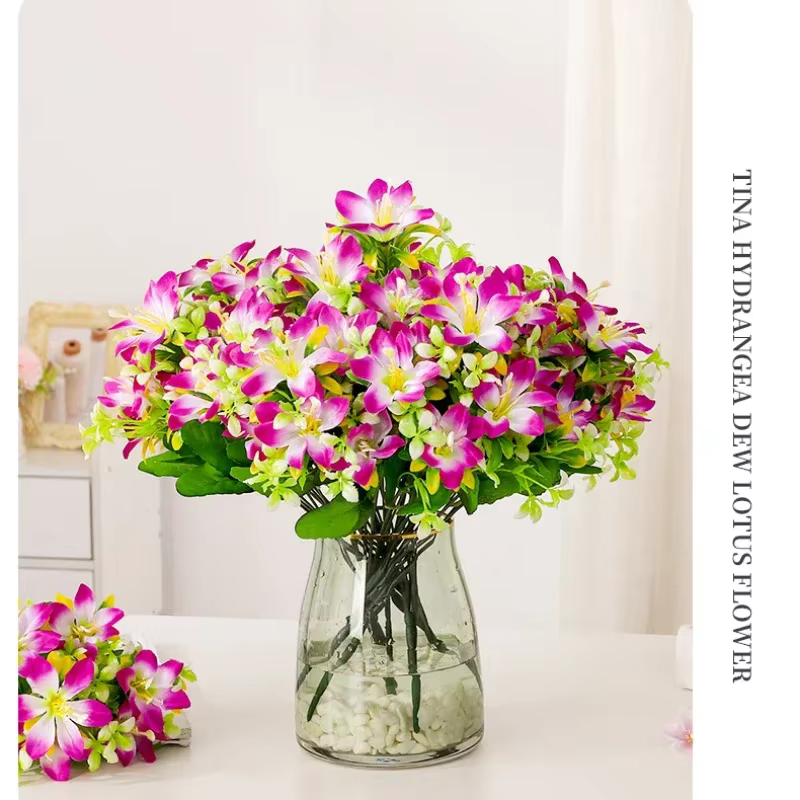 InjSimulation-Bouquet de Lys Artificiel Jaune
