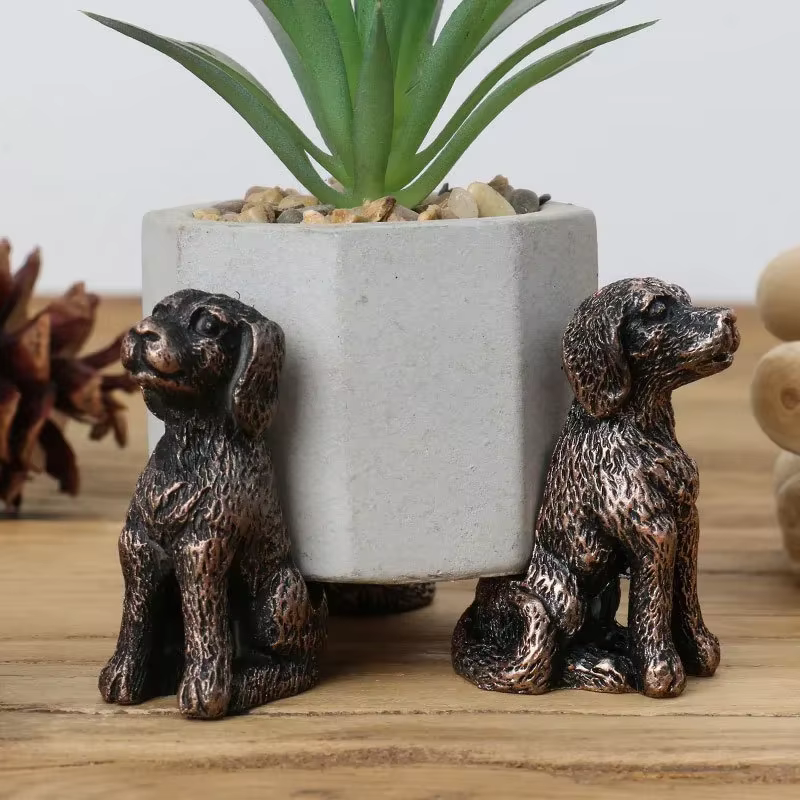 3 pièces Pot de fleur pieds support forme animale chat chien lapin Pots de plantes Risers Pad extérieur jardin résine Pot pied plante bonsaï supports