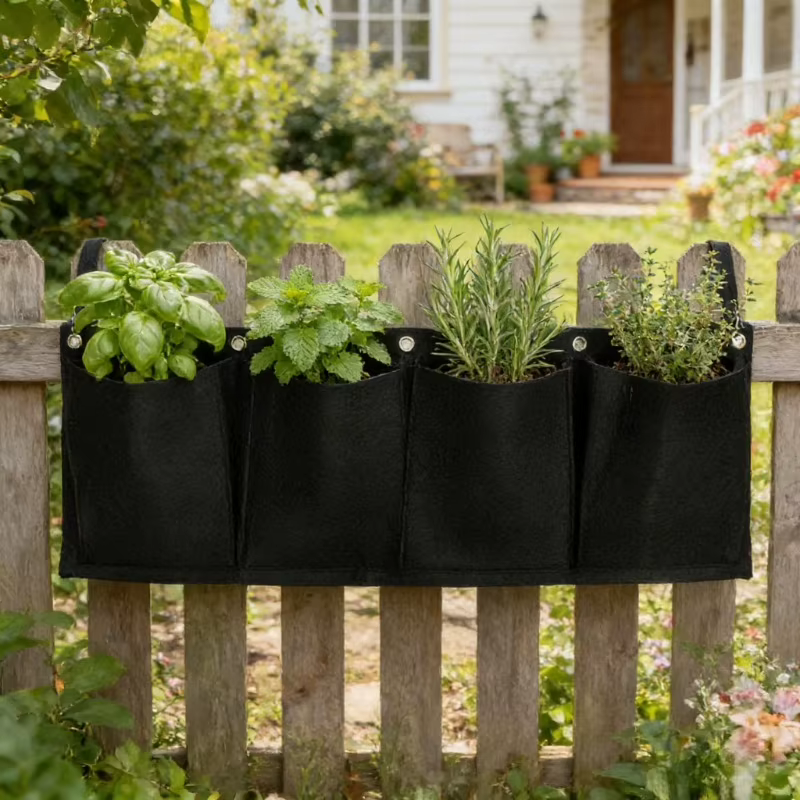 Sac de culture en feutre noir pour plantes
