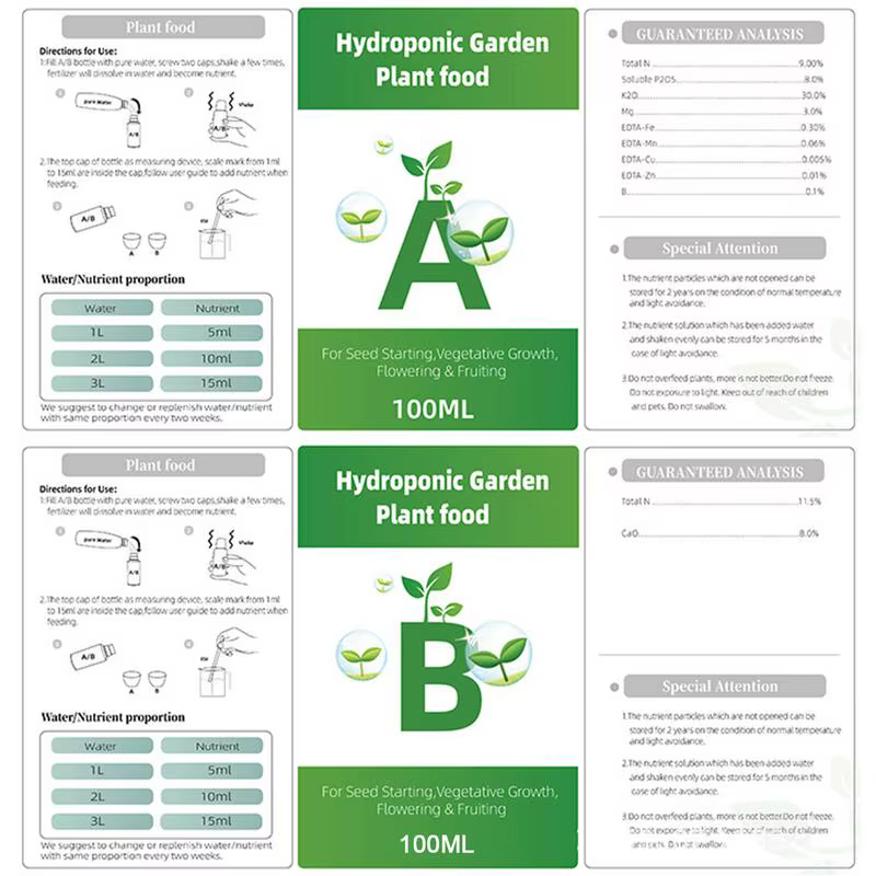 Plantes hydroponique A et B
