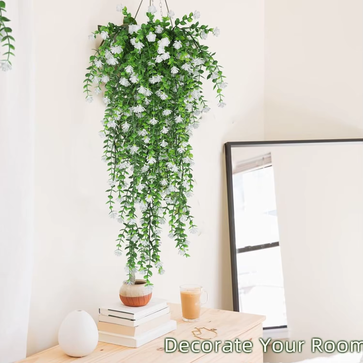 Plantes artificielles En Plastique Eucalyptus camélia Mariage Jardin Maison décoration Extérieure UV protection