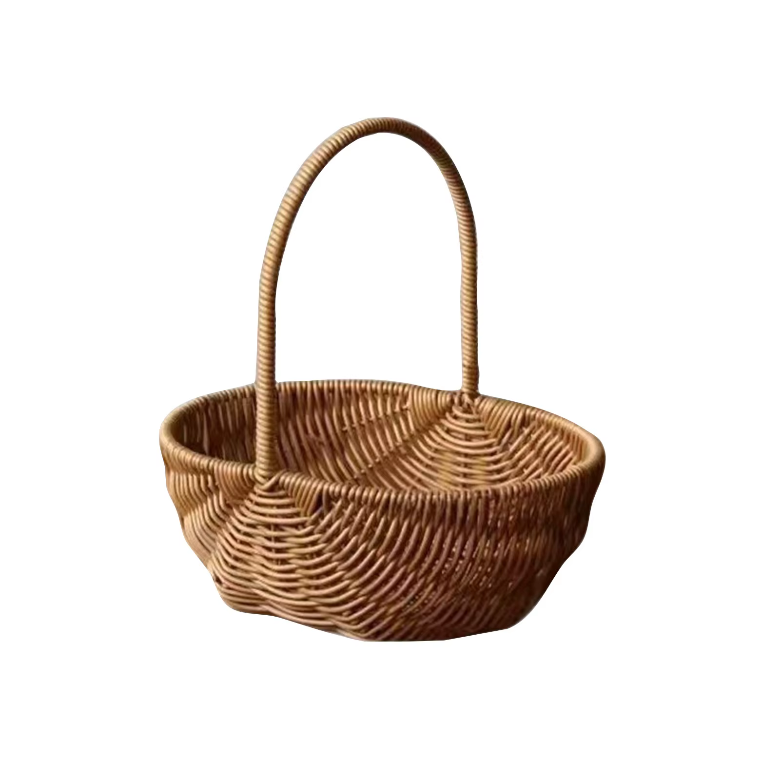 Panier de tissage à main en Imitation rotin avec poignée