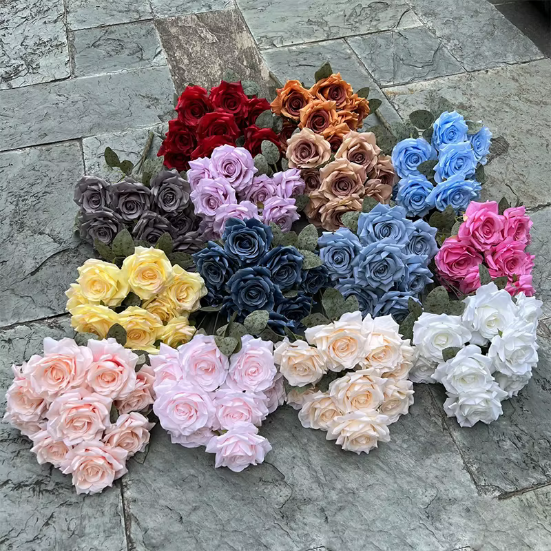 Bouquet de roses artificielles en diamant