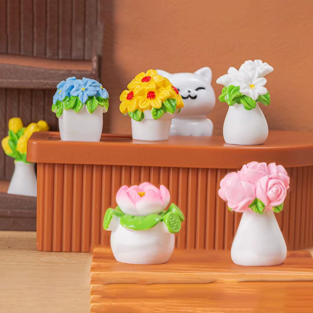 Plantes en pot de simulation colorées