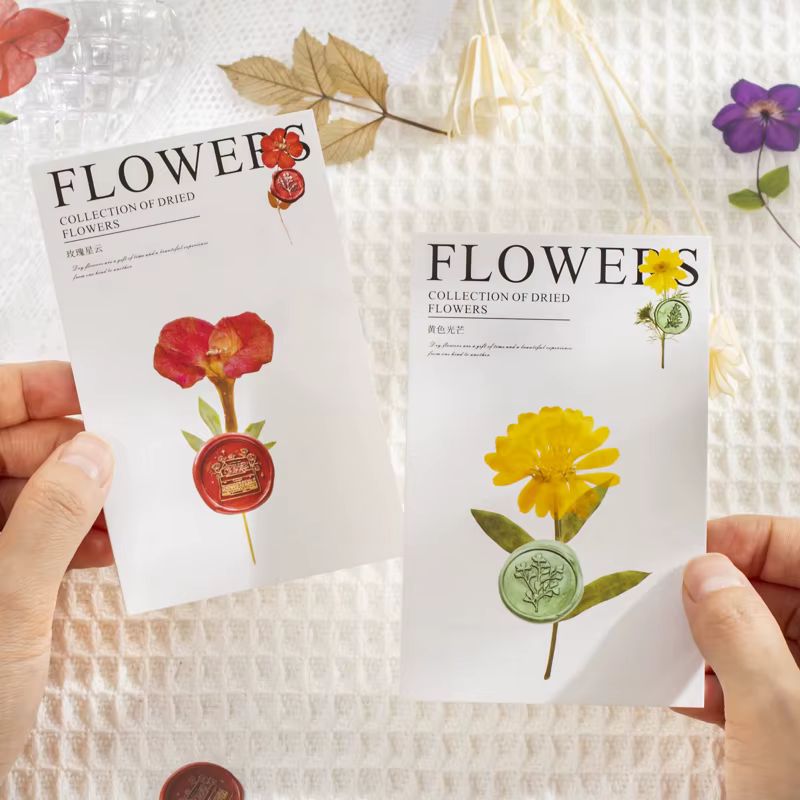 Kit d'autocollants floraux transparents