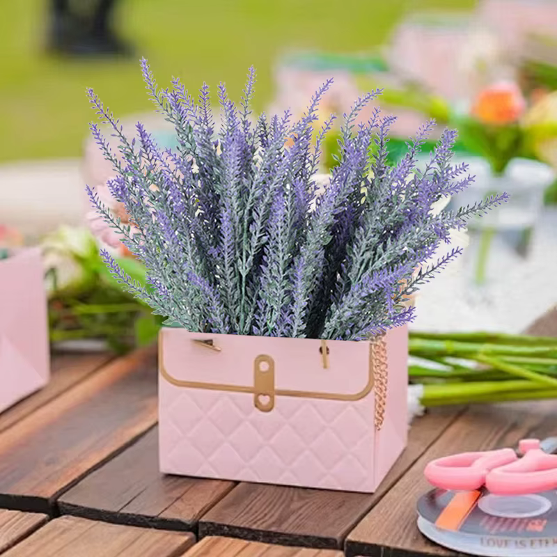 1/3/5 pièces fleur artificielle plante lavande Festival de noël mariage mariée Bouquet maison extérieure protection UV cadeau décoration
