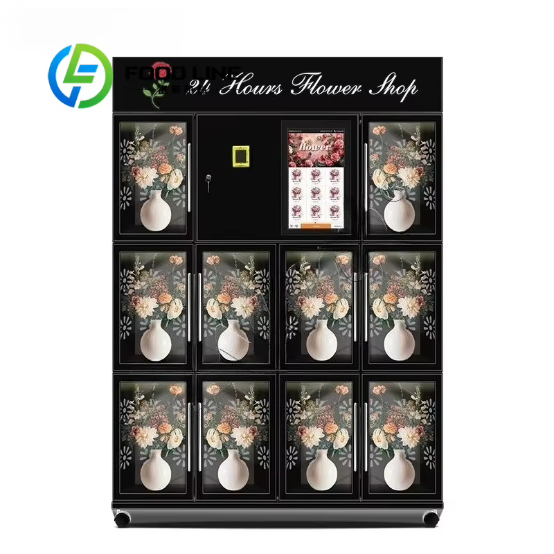 Distributeur automatique combiné de fleurs numériques fraîches, auto-Service, avec pièce de monnaie, Code QR, système de paiement de jetons, fonction SDK, Stock disponible