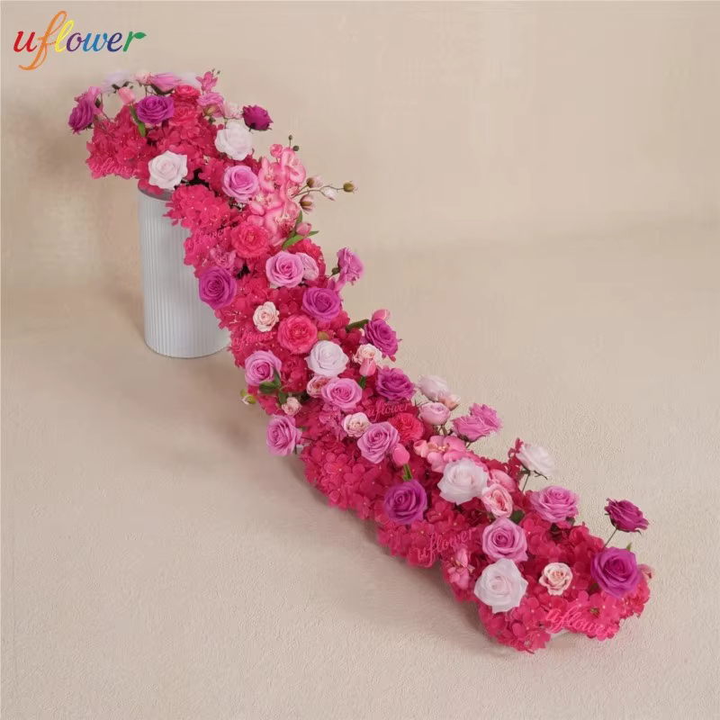 Guirlande de fleurs artificielles Uflower bleu clair